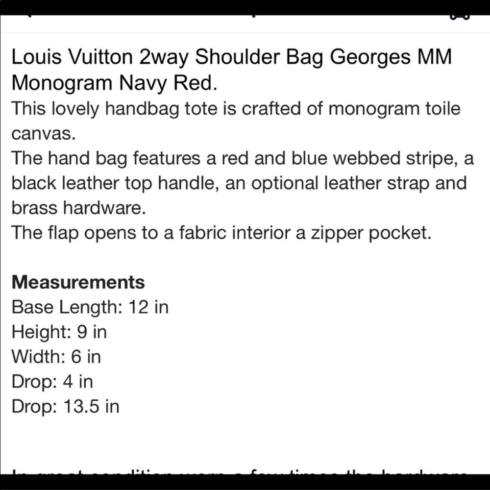 Louis Vuitton Monogram Tote with Red and Blue Stripe - Picture 8 of 16